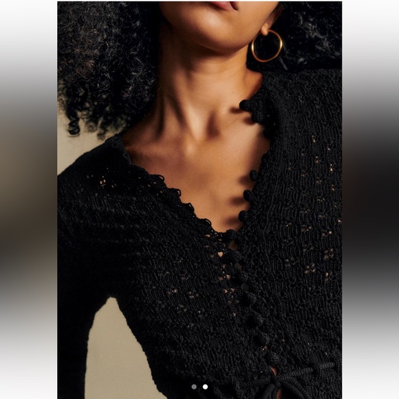 Sezane Martie Cardigan Black - Size S - Picture 2 of 4